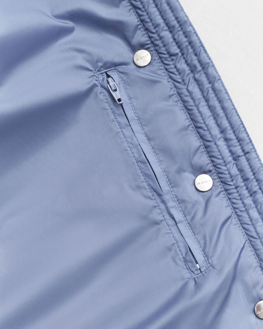 light down jacket - faded denim