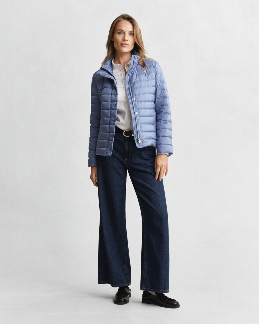 light down jacket - faded denim