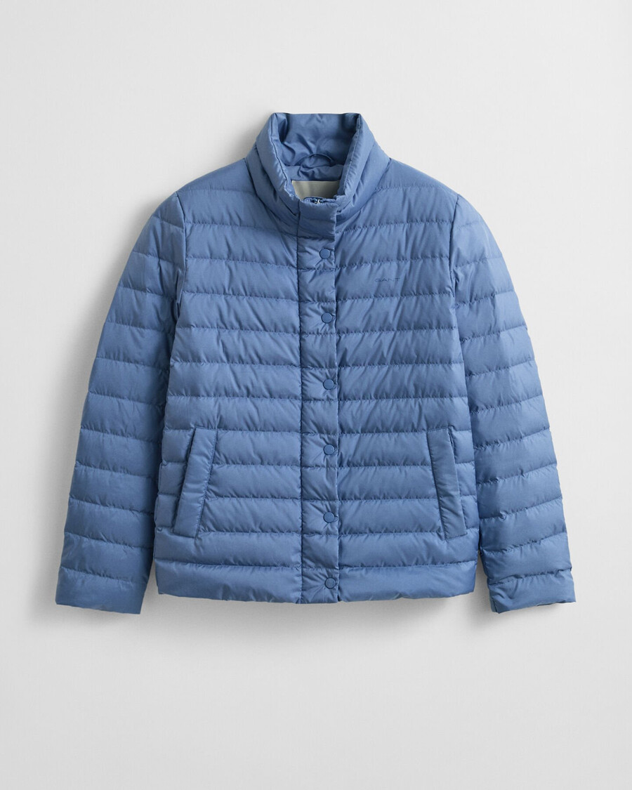 light down jacket - faded denim
