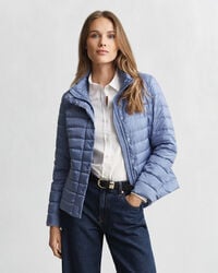light down jacket - faded denim