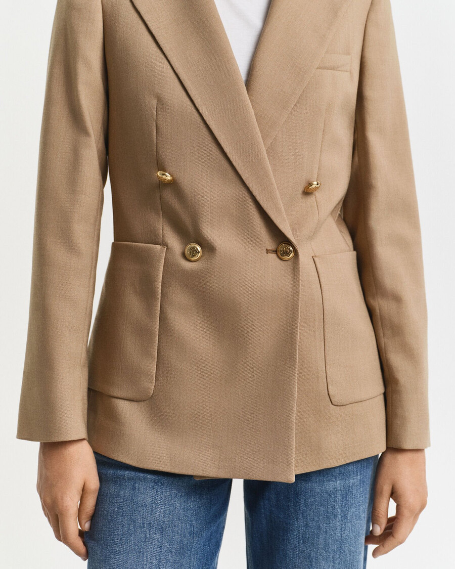 slim fit club blazer - warm khaki