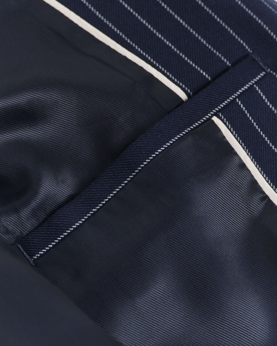 regular fit pinstriped club blazer - evening blue