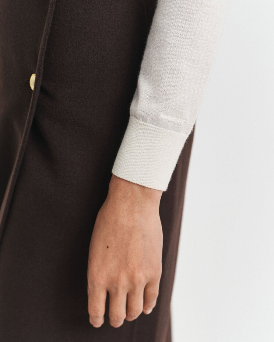 extra fine merino wool turtleneck sweater - cream
