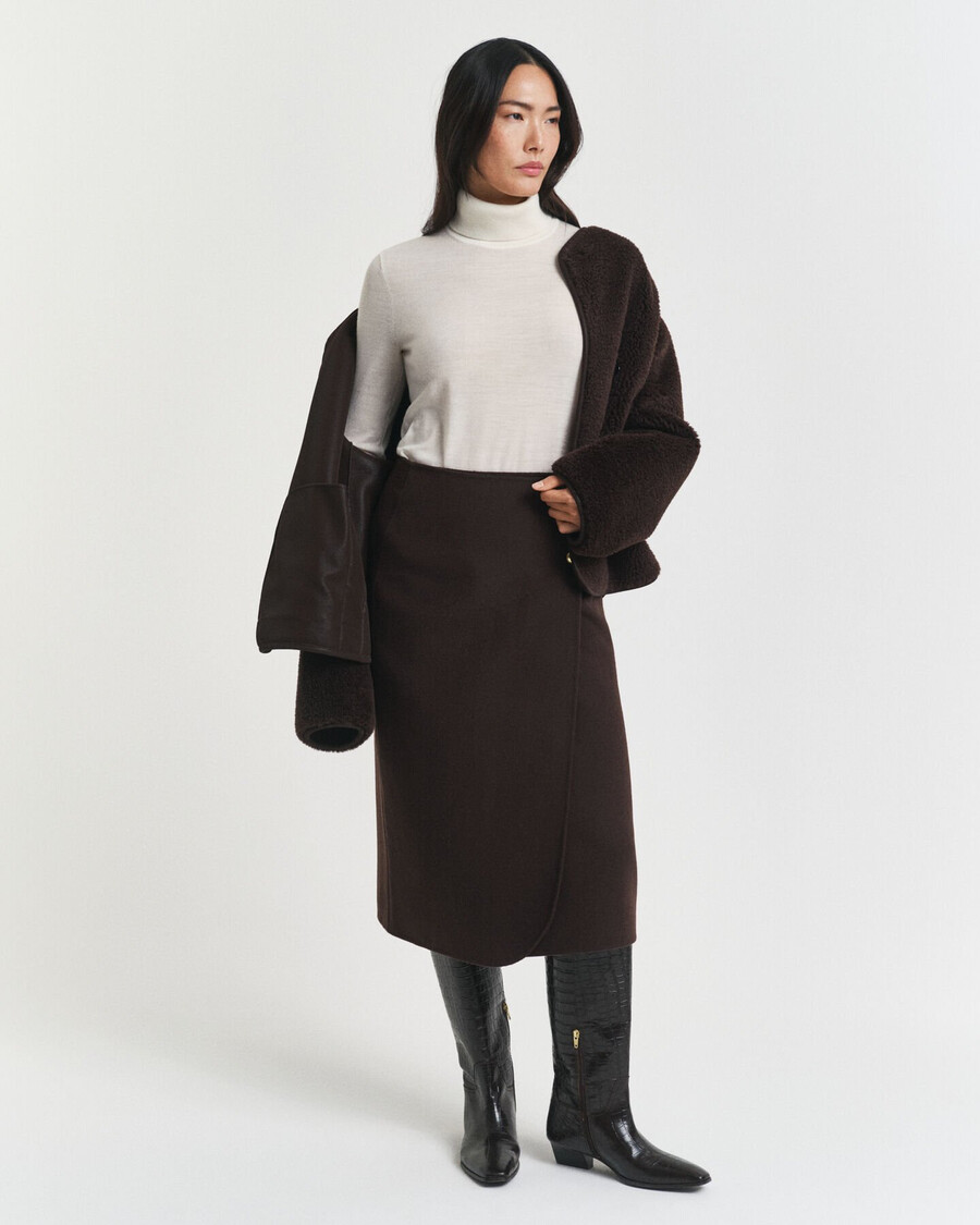 extra fine merino wool turtleneck sweater - cream