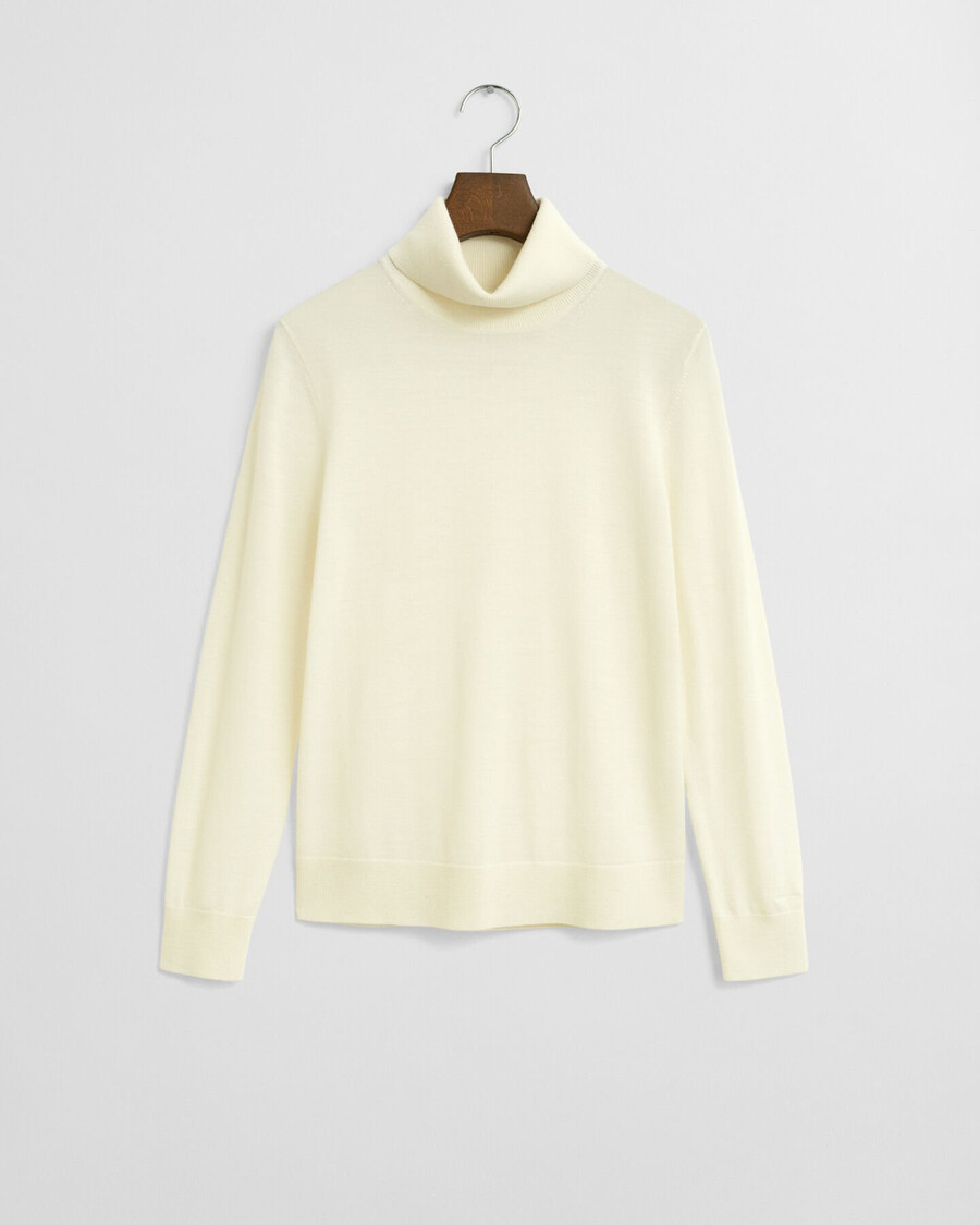 extra fine merino wool turtleneck sweater - cream