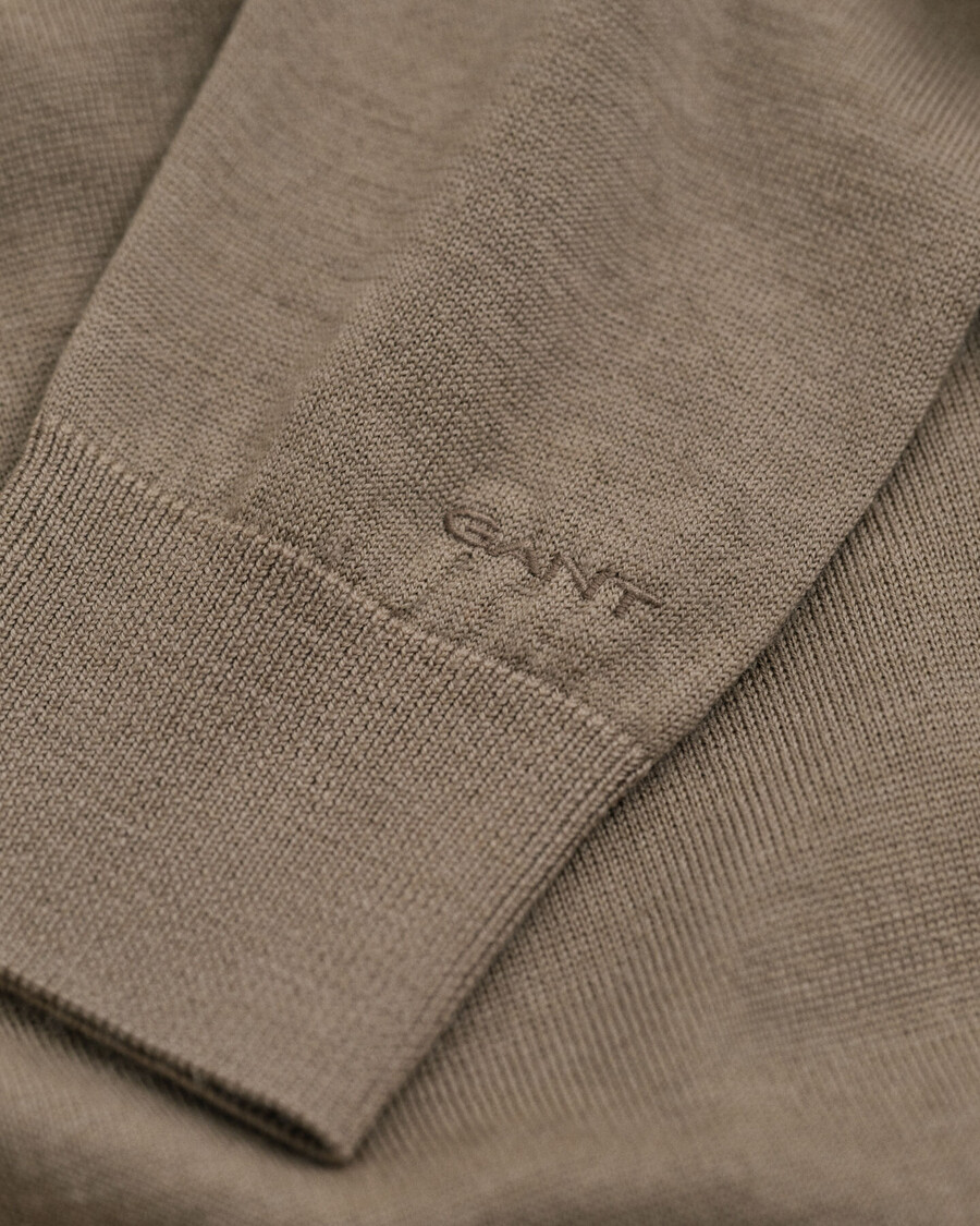 extra fine merino wool turtleneck sweater - taupe beige