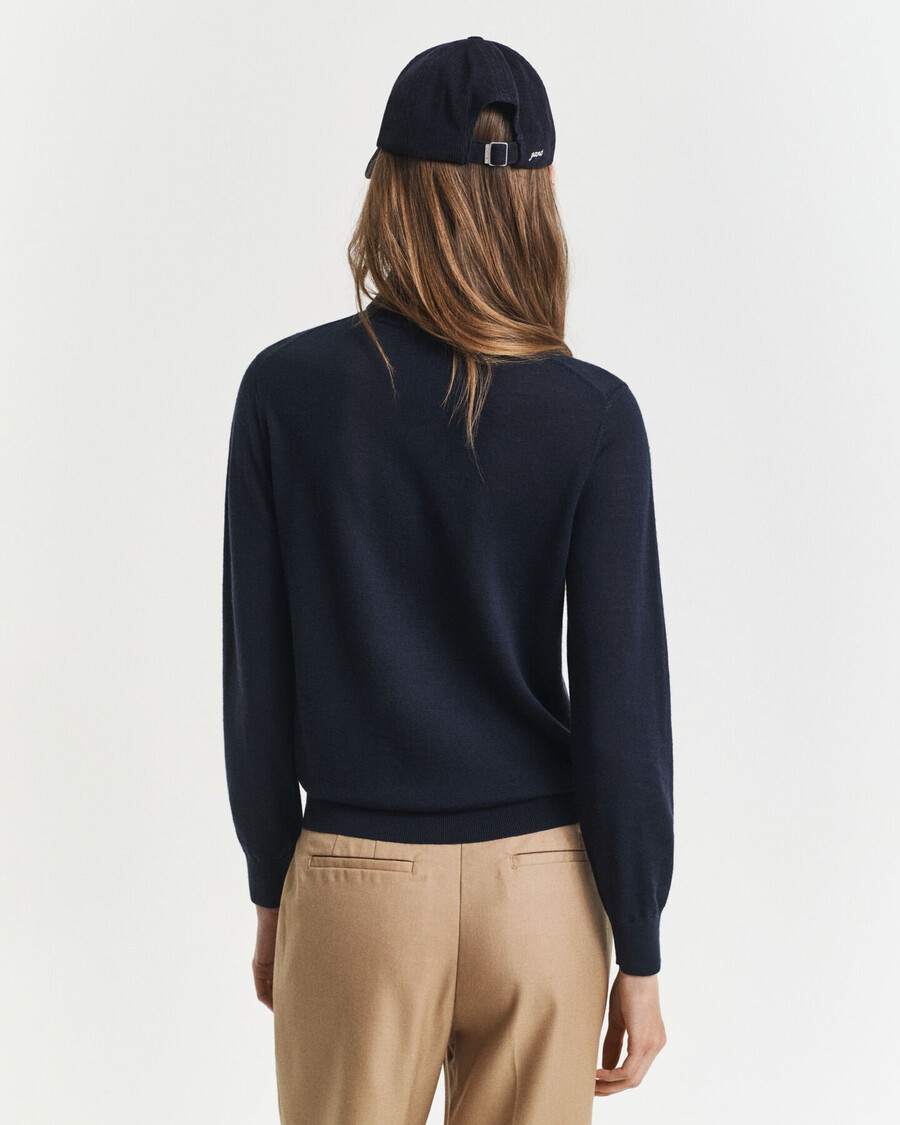 extra fine merino wool turtleneck sweater - evening blue