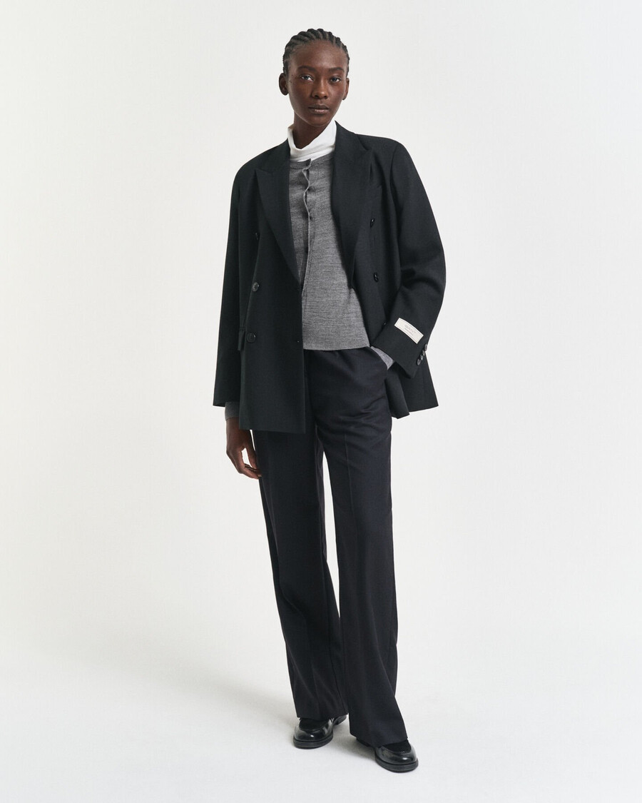 extra fine merino wool cardigan - charcoal melange