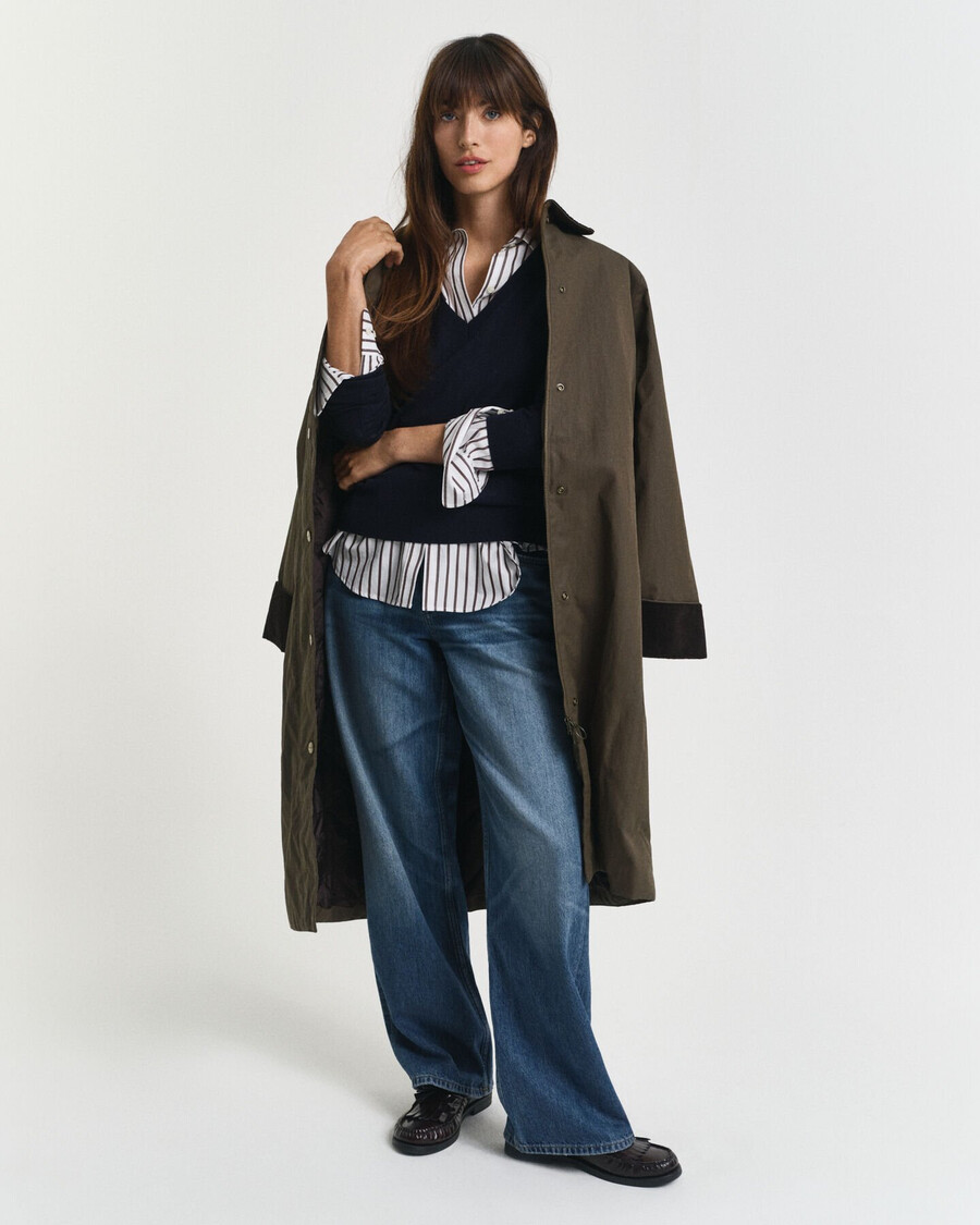 extra fine merino wool vneck sweater - evening blue
