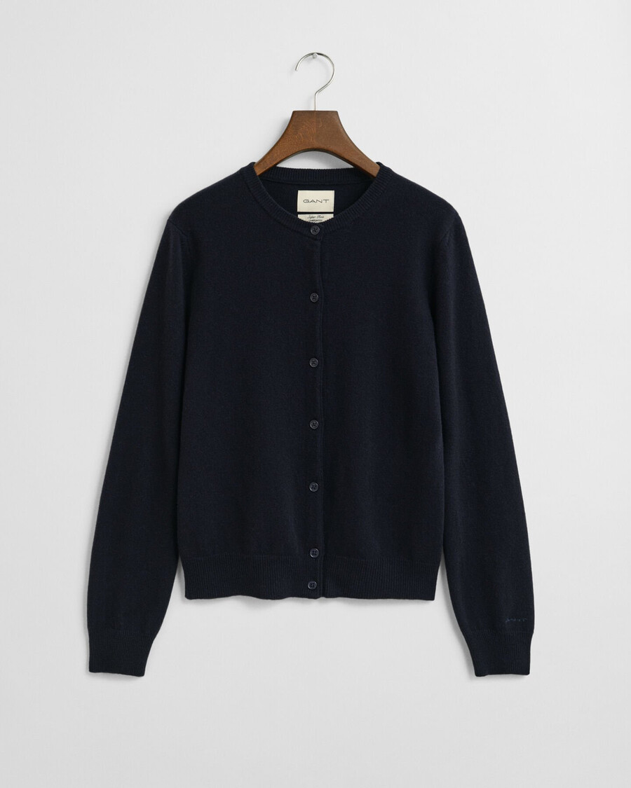 superfine lambswool cardigan - evening blue