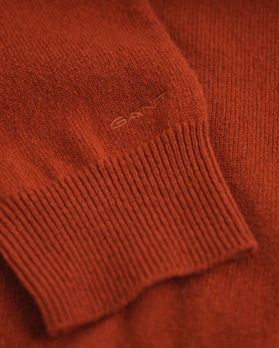 superfine lambswool cardigan - modern rust
