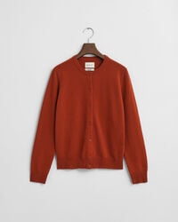 superfine lambswool cardigan - modern rust
