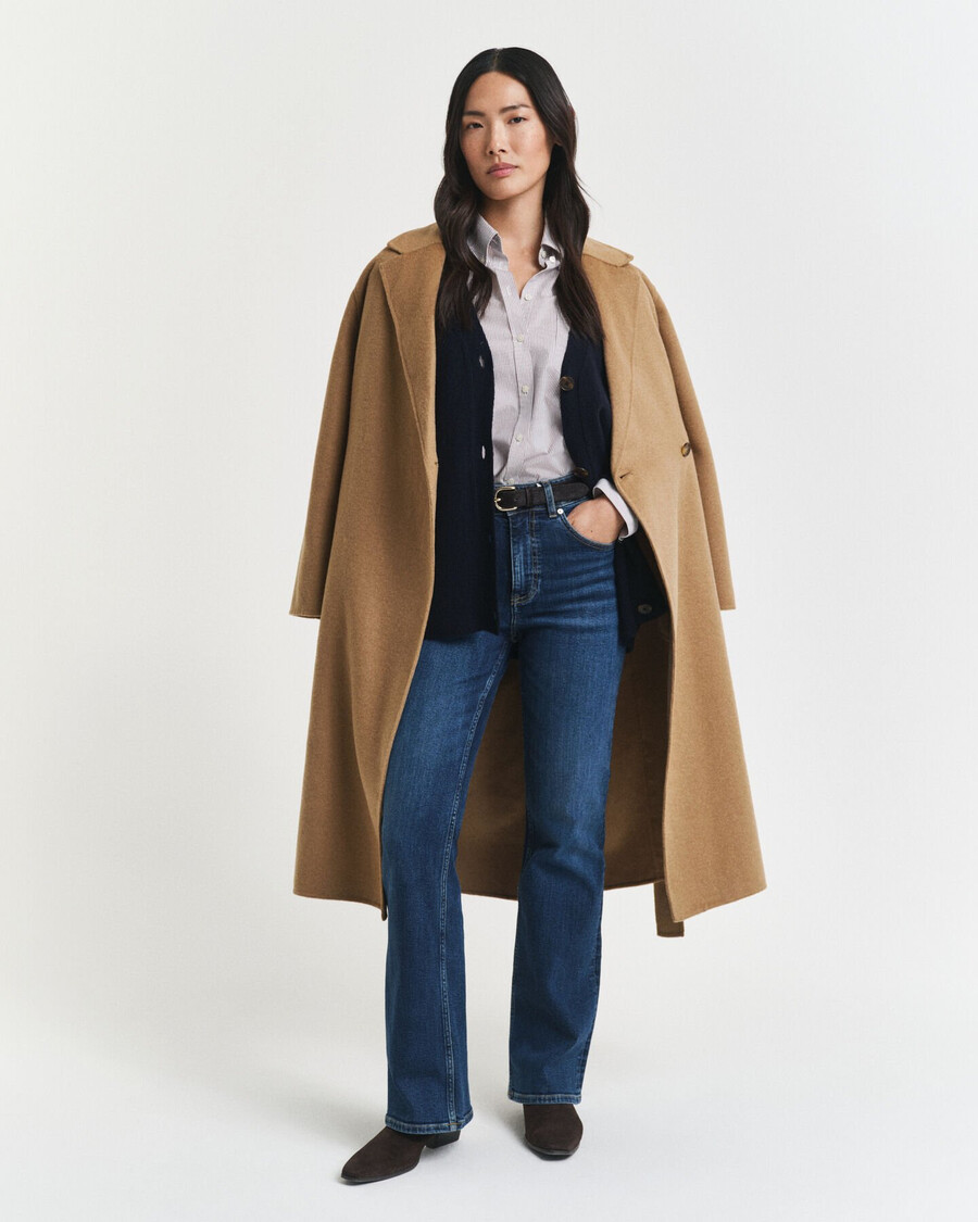 wool cashmere blend cardigan - evening blue