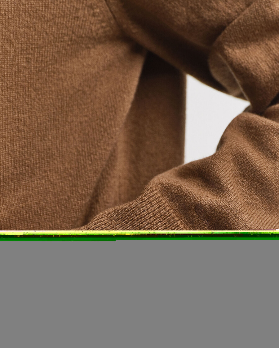 superfine lambswool zip hoodie - warm khaki