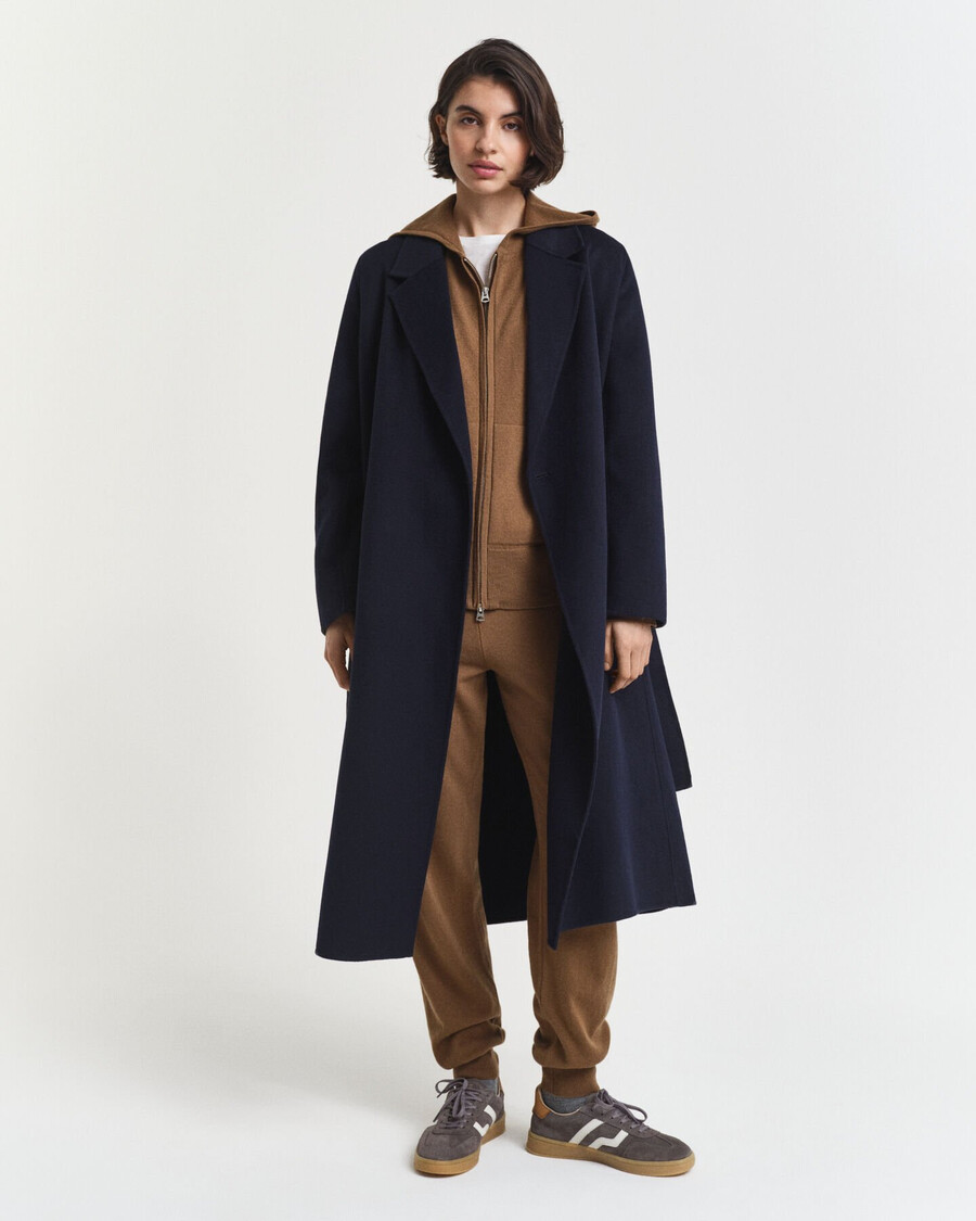 superfine lambswool zip hoodie - warm khaki