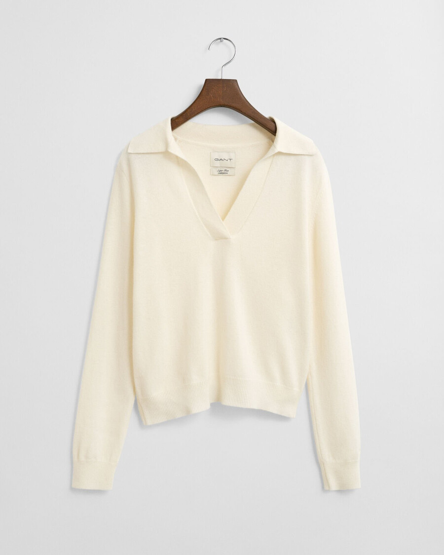 superfine lambswool rugger - cream
