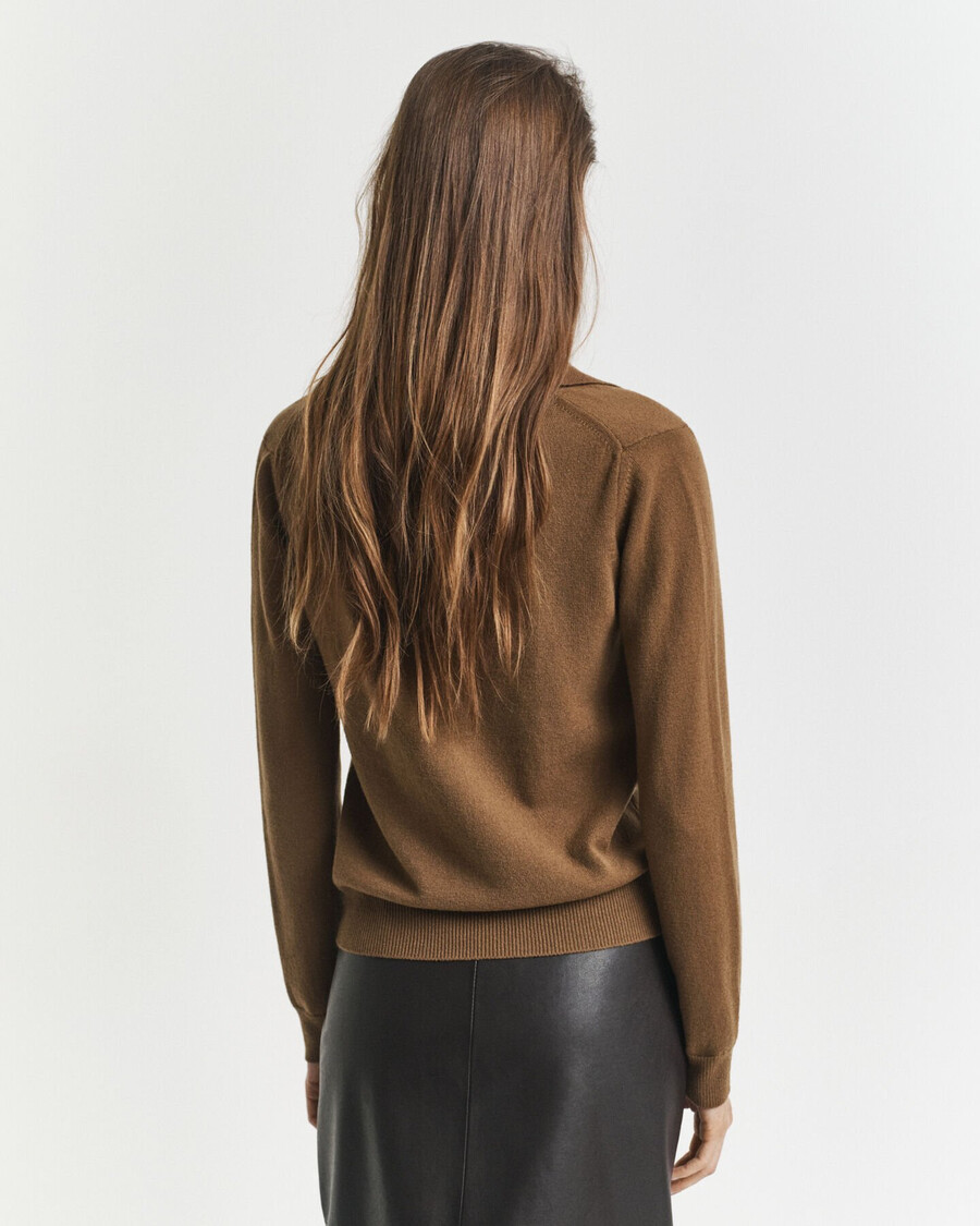 superfine lambswool rugger - warm khaki