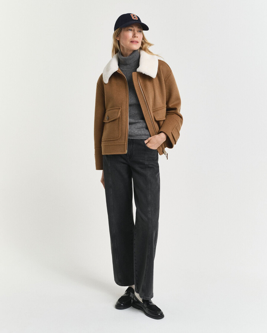short sleeved cashmere turtleneck sweater - charcoal melange