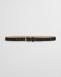 pony hair leather belt - deep brown