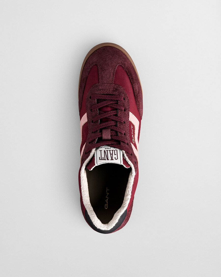 beylana suede sneakers - plum wine