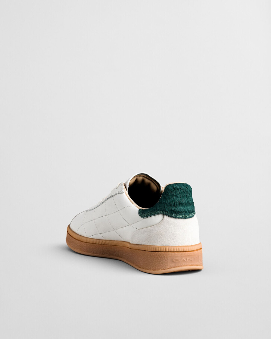 cuzima quilted leather sneakers - white