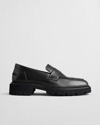 ivyhill leather loafers - black