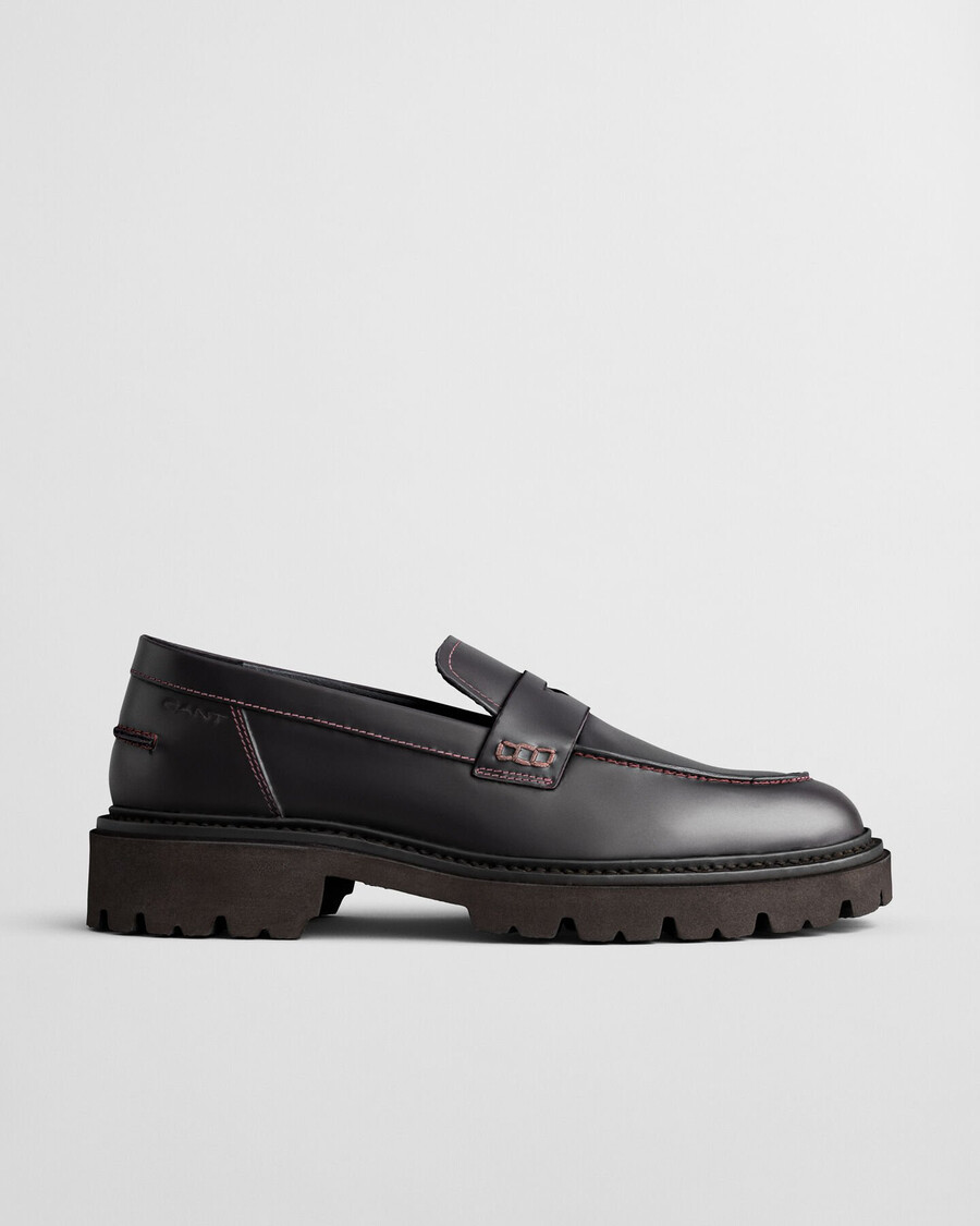 ivyhill leather loafers - plum wine