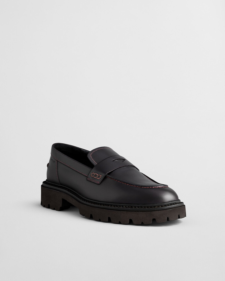 ivyhill leather loafers - plum wine