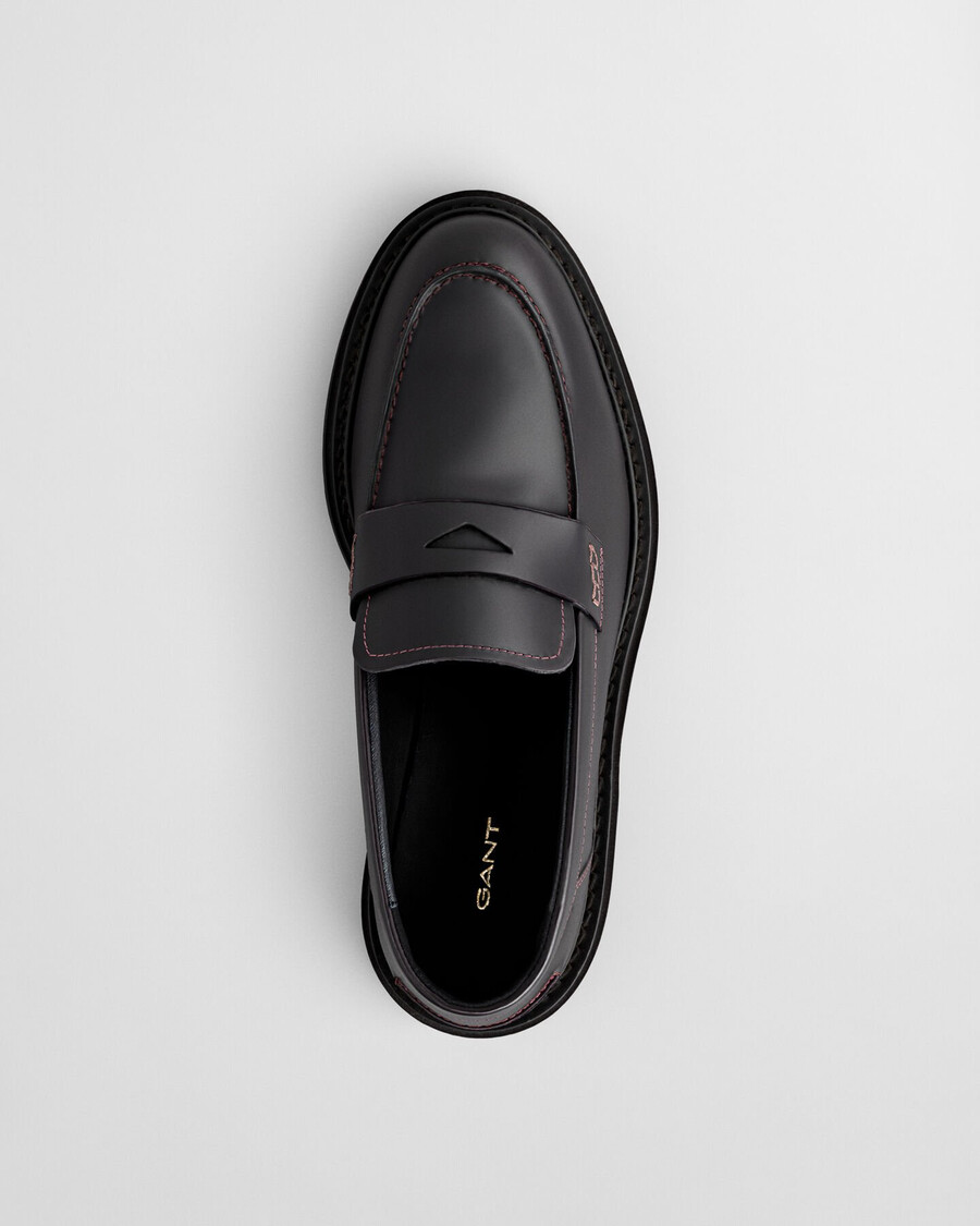 ivyhill leather loafers - plum wine