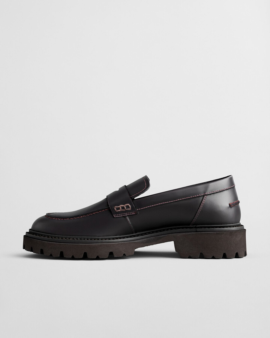 ivyhill leather loafers - plum wine