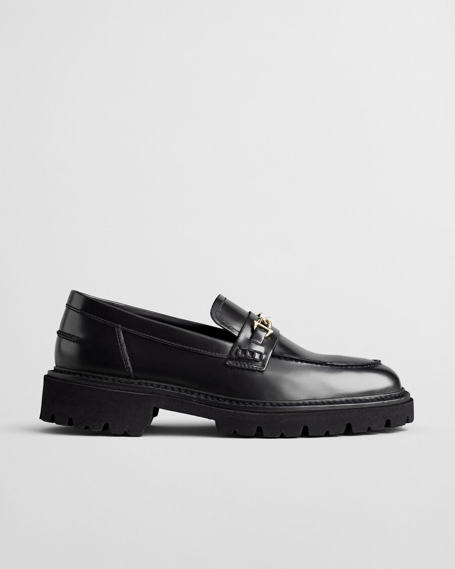 ivyhill leather loafers - black
