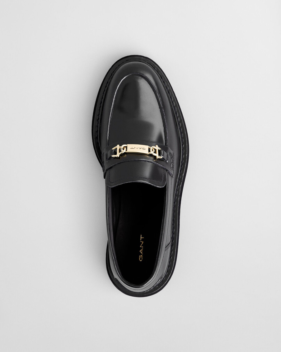 ivyhill leather loafers - black