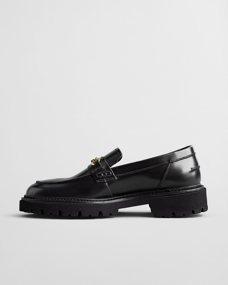 ivyhill leather loafers - black