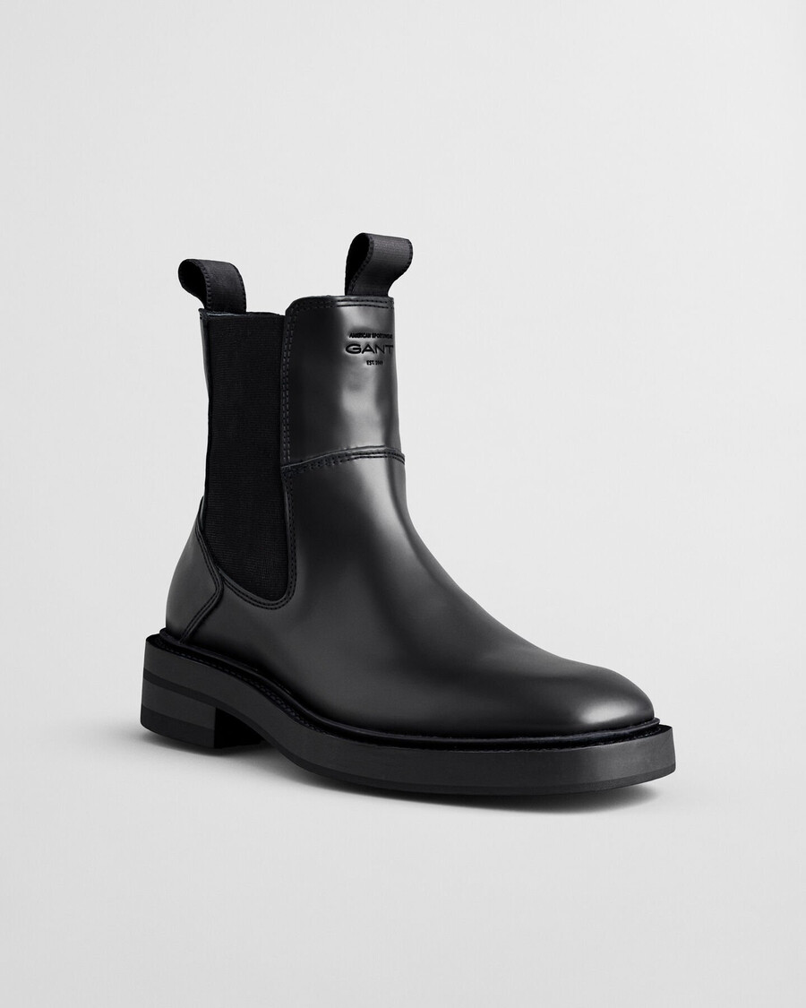 fallwi mid leather boots - black
