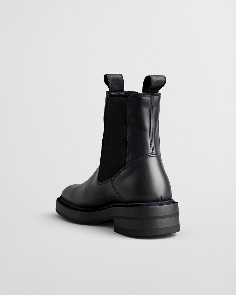 fallwi mid leather boots - black