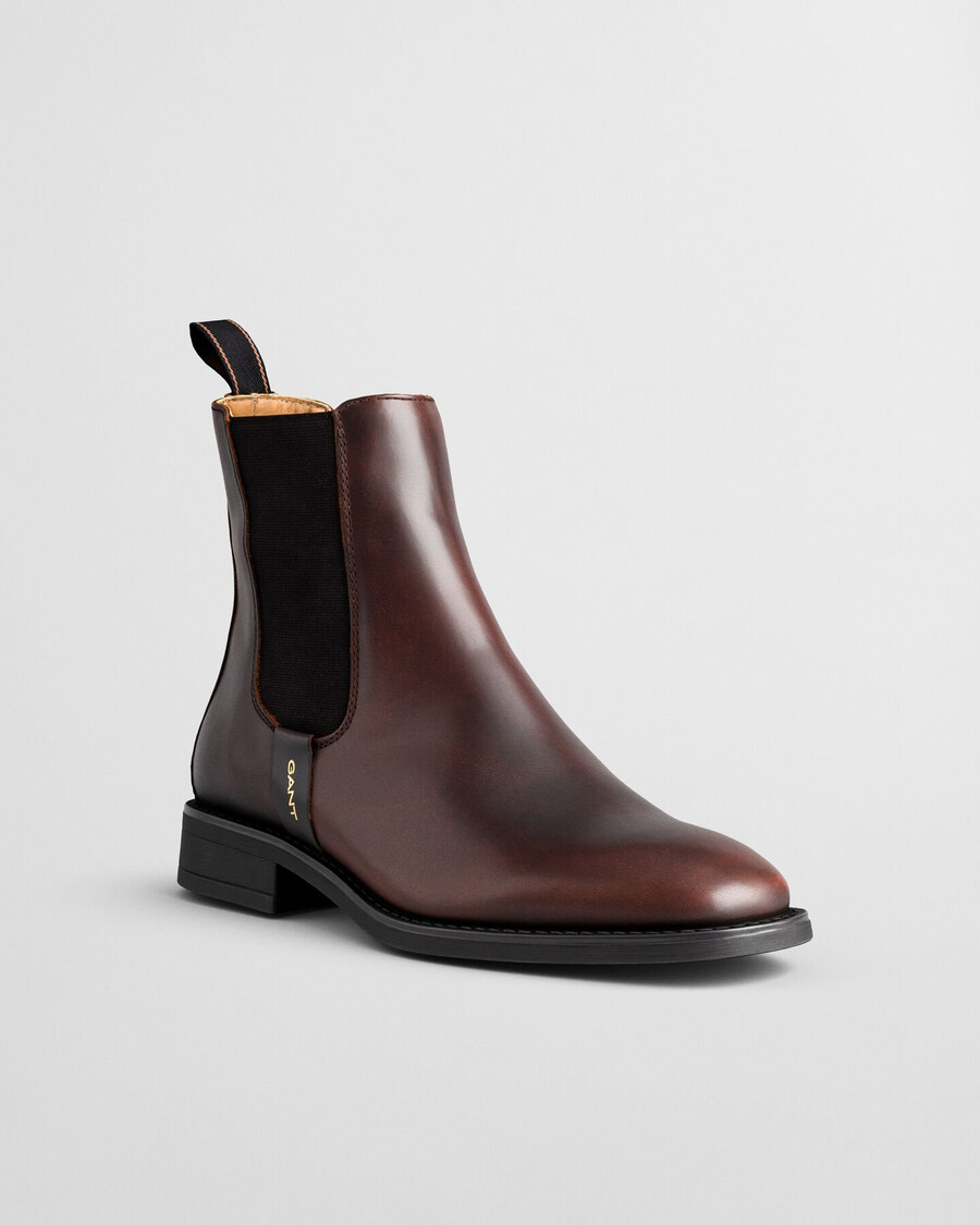 fayy leather chelsea boots - deep brown