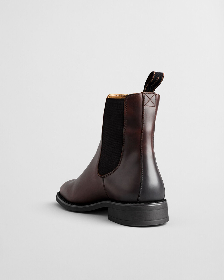 fayy leather chelsea boots - deep brown