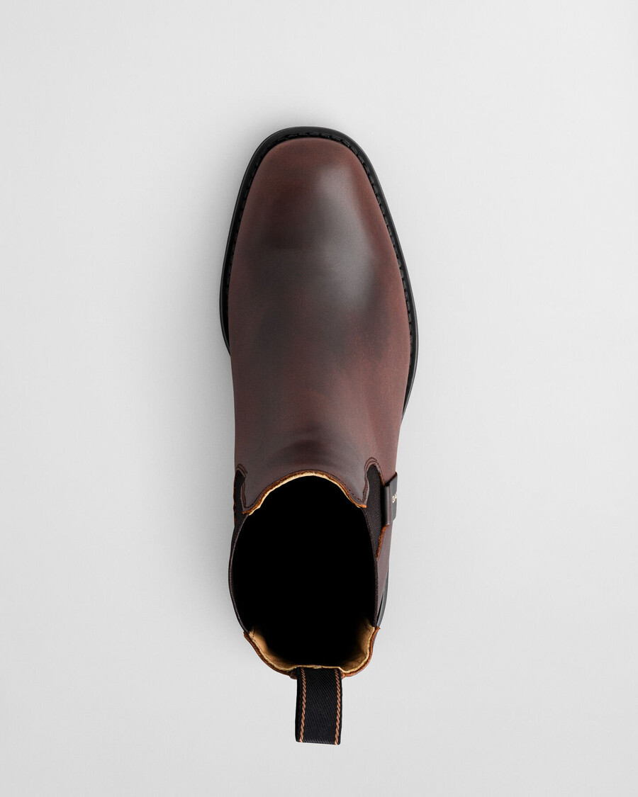 fayy leather chelsea boots - deep brown