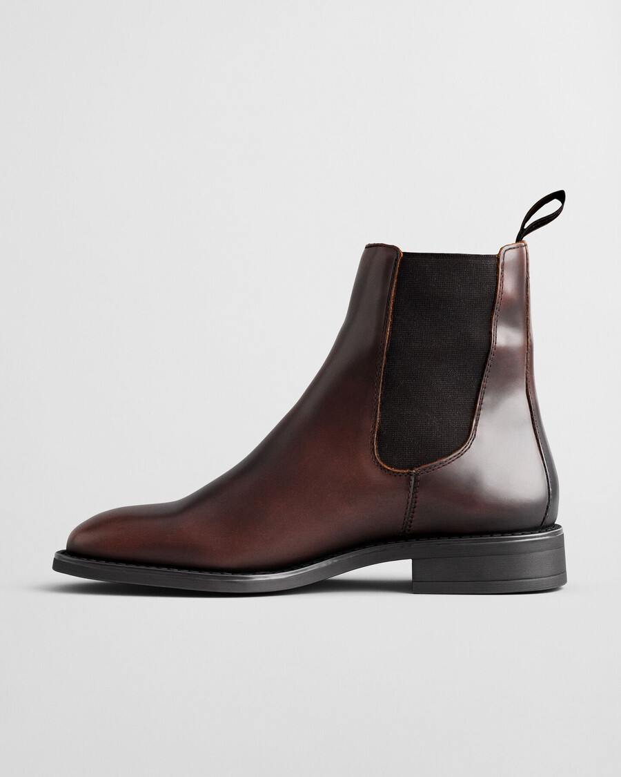 fayy leather chelsea boots - deep brown