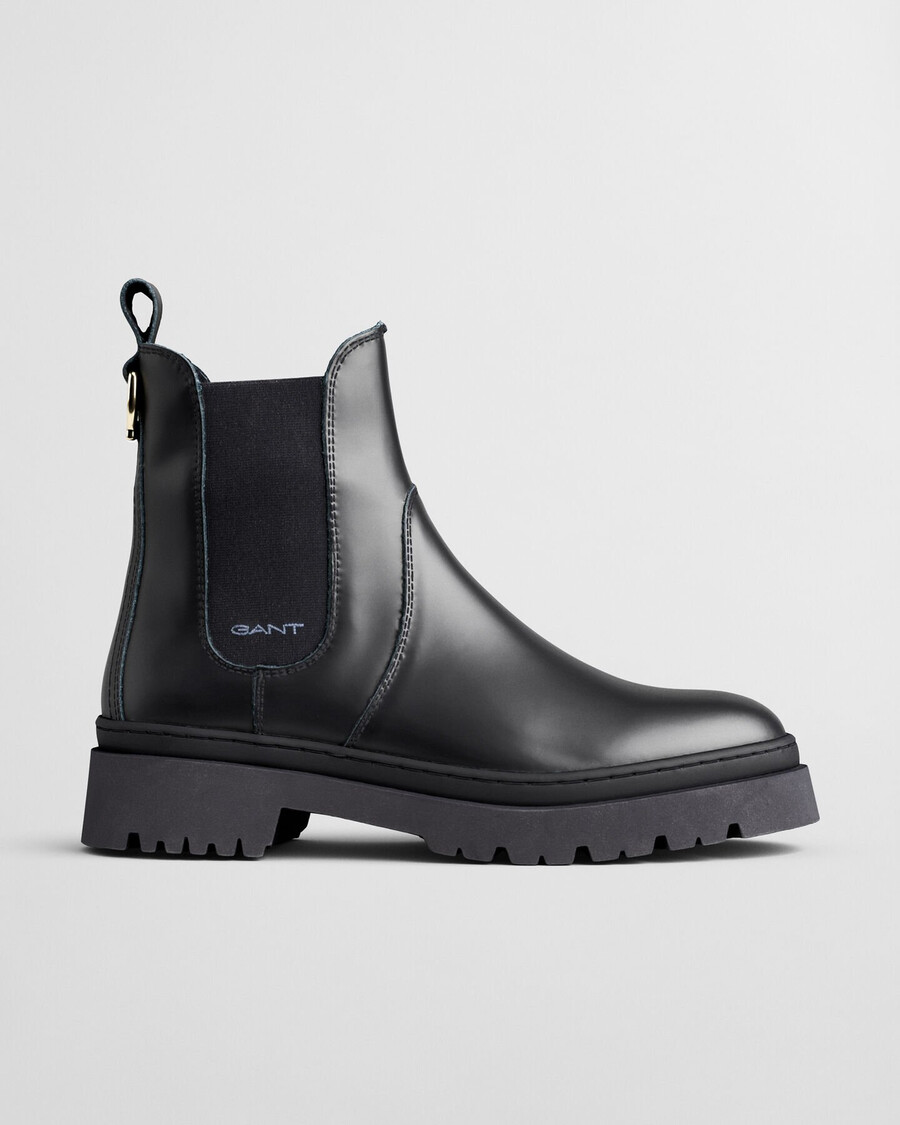 aligrey leather chelsea boots - black