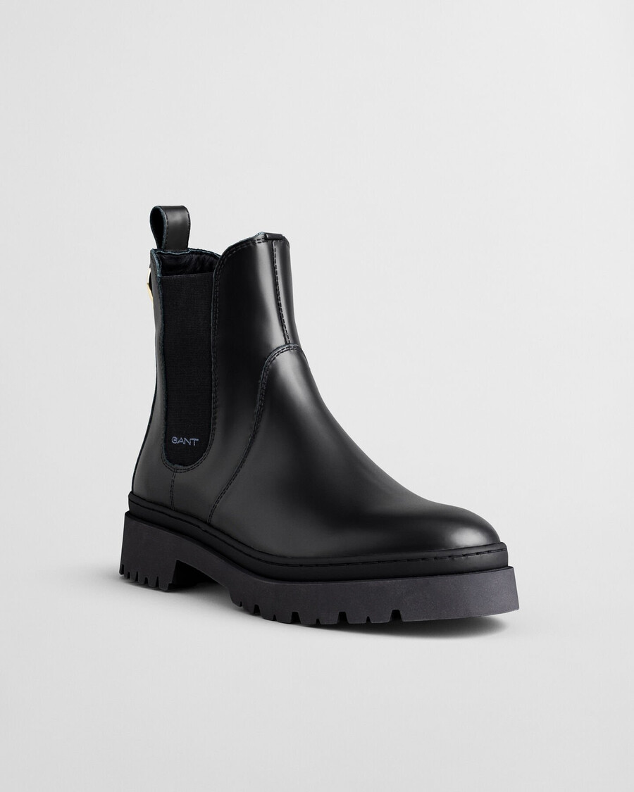 aligrey leather chelsea boots - black