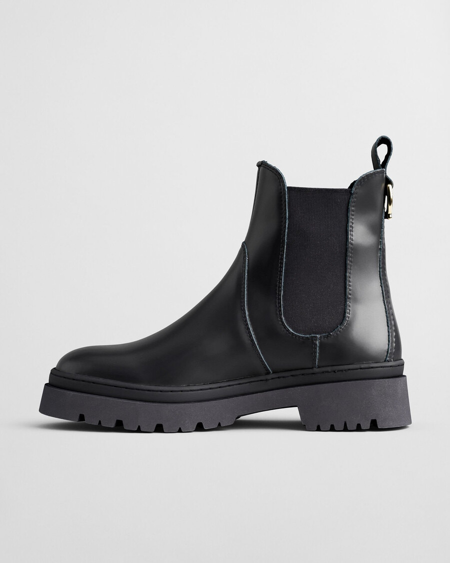 aligrey leather chelsea boots - black