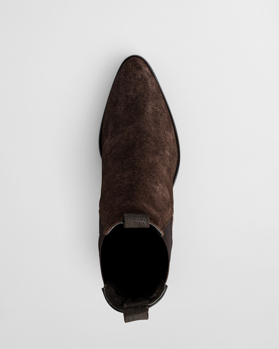 st broomly suede chelsea boots - deep brown