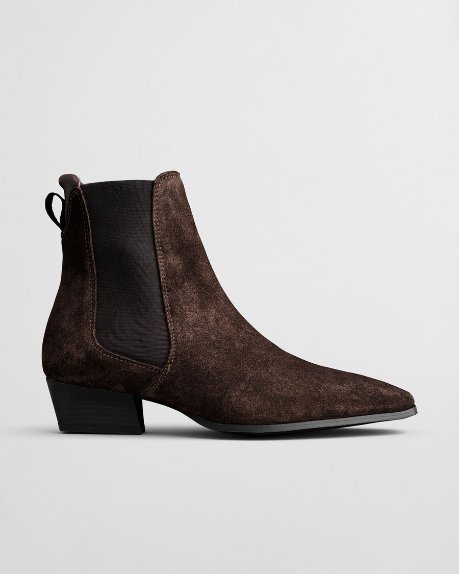 bassotte suede boots - deep brown