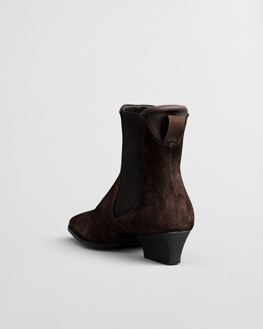 bassotte suede boots - deep brown
