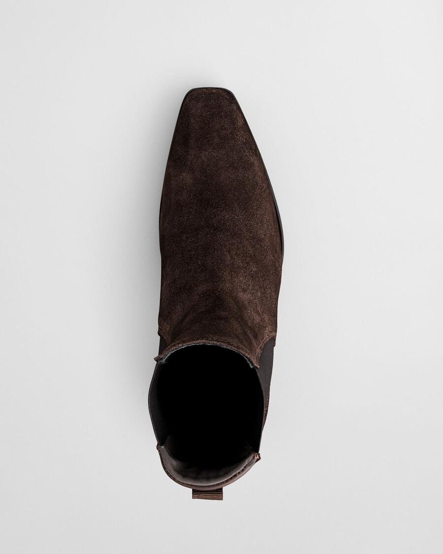 bassotte suede boots - deep brown