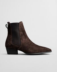 bassotte suede boots - deep brown