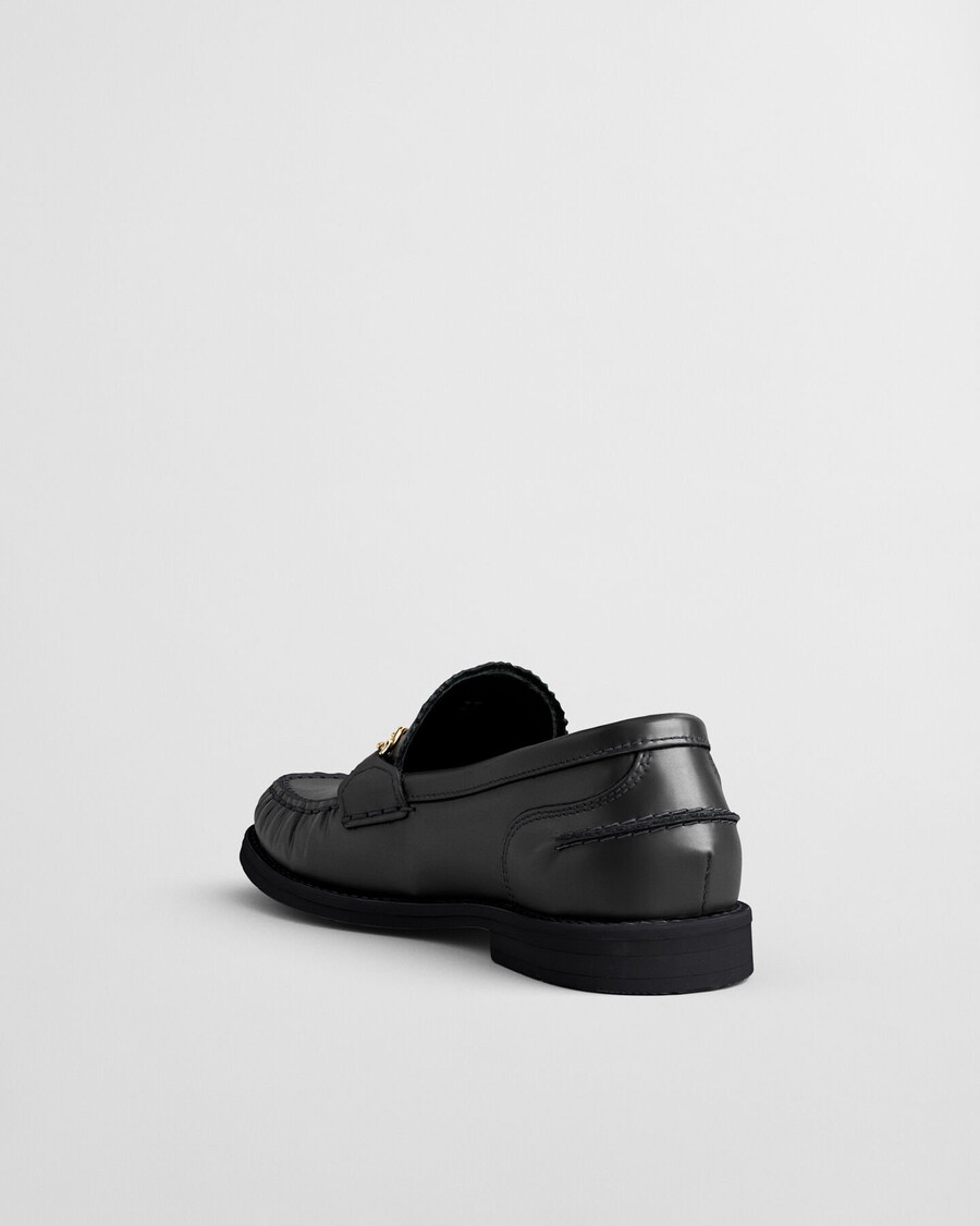 gracelyn leather loafers - black