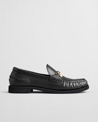 gracelyn leather loafers - black